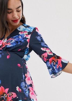 Ніжне плаття на запах для майбутніх мам blume maternity ( розмір 10)3 фото