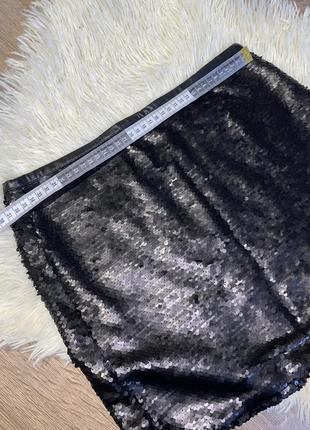 Мини юбка с блестками пайетками4 фото