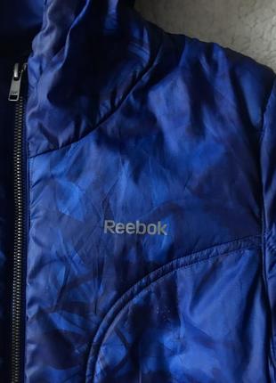 Демисезонная куртка reebok оригинал с капюшоном, теплая спортивная курточка, куртка на синтепоне3 фото