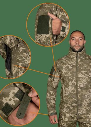 Куртка тактична камуфляжна camo-teс softshell phantom system мм14 піксель7 фото