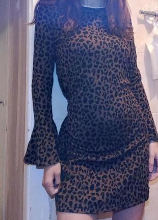 Платье леопардовое lc waikiki размер s, подойдет на м1 фото