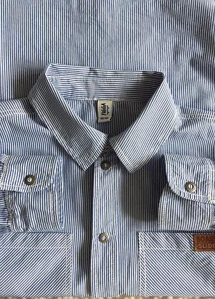 Yigga гарна сорочка на хлопчика в смужку на кнопках