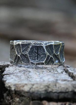 Cталеве кільце чоловіче runa печатка перстень із медичної нержавіючої сталі 316l з рунами6 фото
