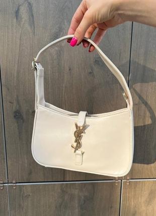 Женская сумка yves saint laurent hobo milk