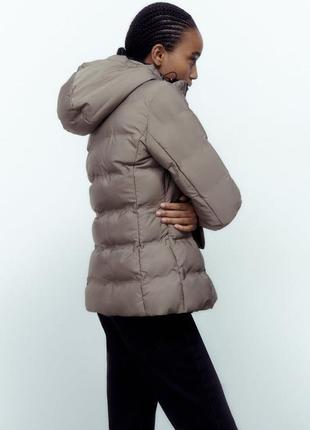 Zara водоотталкивающая и ветронепроницаемая внутри на меху куртка6 фото