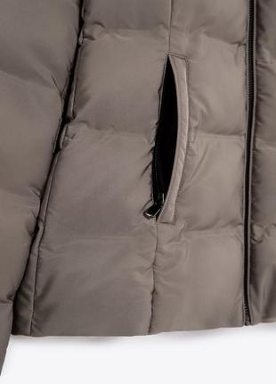 Zara водоотталкивающая и ветронепроницаемая внутри на меху куртка10 фото