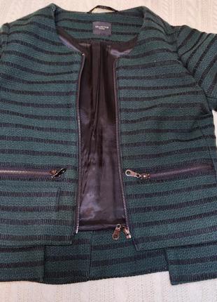 Теплый шерстяной женский пиджак, размер s3 фото