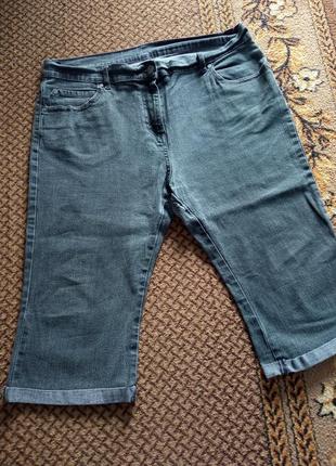 Женская одежда/ джинсовые бриджи капри черные/ 52/54 размер ❣️ распродаж