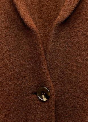 Трикотажное пальто с подвернутыми рукавами zara5 фото