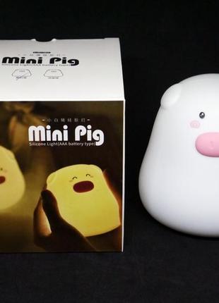 Ночной светильник силиконовая свинка mini pig7 фото