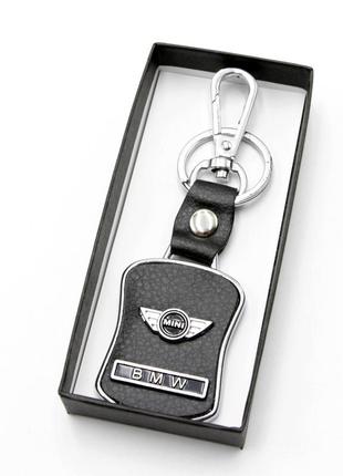 Брелок з логотипом mini bmw чорний, брелок для автомобільних ключів mini cooper