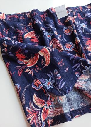 Красивая стильная летняя юбка мини из натуральной ткани лен вискоза7 фото