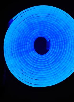 Неоновая лента для авто neon led strip 5m синяя 12v-220v7 фото