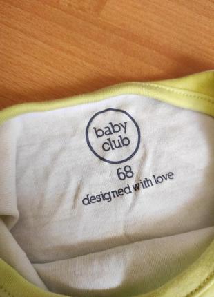 Комбез ромпер песочник человечек baby club 100% cotton германия2 фото