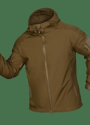 Куртка тактична мембранна stalker softshell койот2 фото