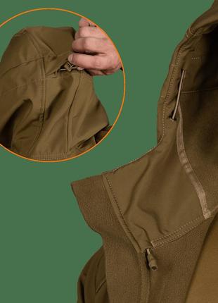 Куртка тактична мембранна stalker softshell койот5 фото