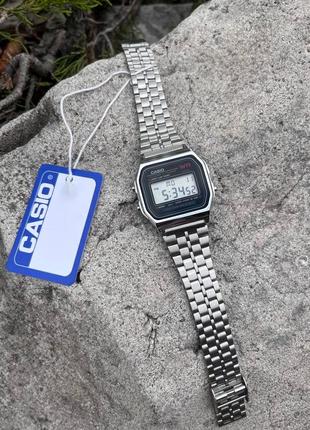 Casio a159w часы наручные электронные montana retro серебристые, чёрные. касио винтаж ретр...