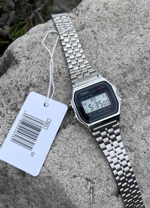 Casio a159w годинник електронний наручний montana retro срібний, чорний. часи касио винтаж ретро купити недорого1 фото