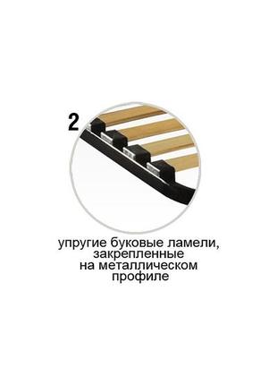 Ортопедический ламельный каркас  усиленный премиум xxl 180*190 основание для кровати с буковыми ламелями2 фото