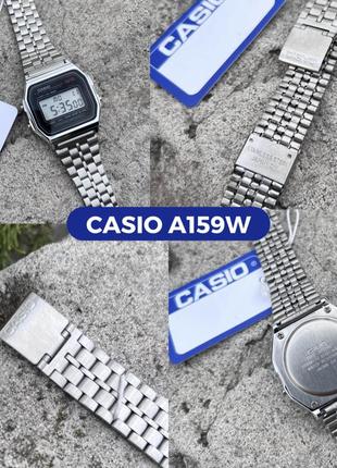 Casio a159w часы наручные электронные montana retro серебристые, чёрные. касио винтаж ретр...