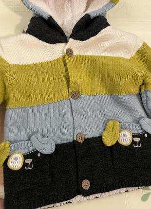 Вʼязаний светр nutmeg baby на ґудзиках  розмір 74  80 але більшомірить5 фото