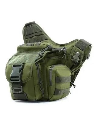 Тактическая сумка через плечо олива1 фото