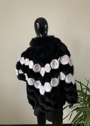 Шубка из вязаной норки,куртка норковая демисезонная2 фото