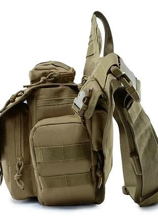 Тактическая сумка через плечо черная