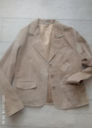 Замшевый куртка-пиджак блейзер натуральный замш