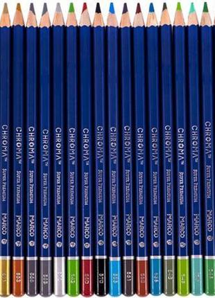 Набір кольорових олівців 36 кольорів marco chroma, у картонній упаковці 8010-36cb3 фото