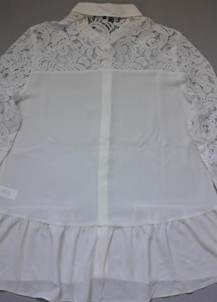 Шикарная блуза с кружевными рукавами и оборкой внизу большого размера atmosphere5 фото