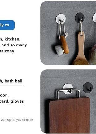 Крючок самоклеящийся настенный, крючок из нержавеющей стали, комплект 5 шт