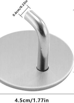 Крючок самоклеящийся настенный, крючок из нержавеющей стали, комплект 5 шт