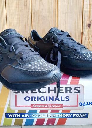 Супер стильные кожаные сникерсы кроссовки skechers air cooled memory foam оригинал в3 фото