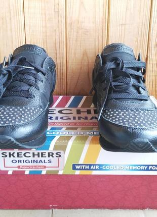 Супер стильные кожаные сникерсы кроссовки skechers air cooled memory foam оригинал в4 фото