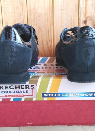 Супер стильные кожаные сникерсы кроссовки skechers air cooled memory foam оригинал в5 фото