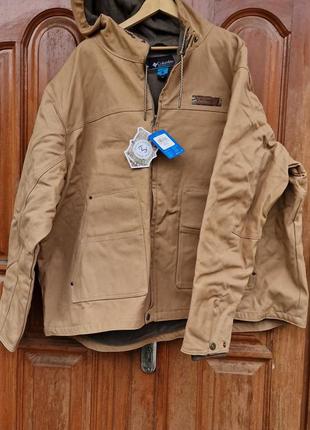 Брендова фірмова куртка columbia roughtail work hooded jacket,оригінал із сша,великий розмір 4-5xl.