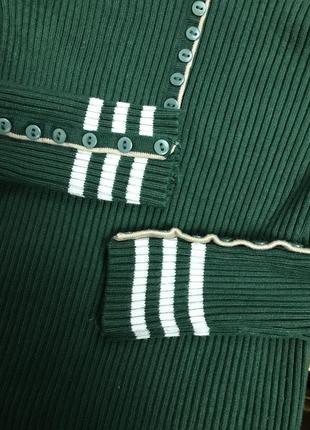 Женская кофта (джемпер) (с-мрр идеал оригинал зелено-белая)3 фото