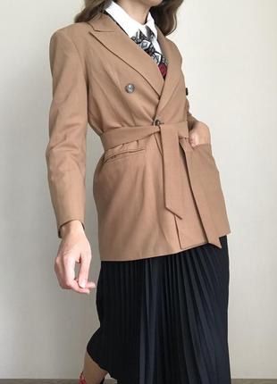 Классический жакет женский пиджак бежевый коричневый бренд2 фото