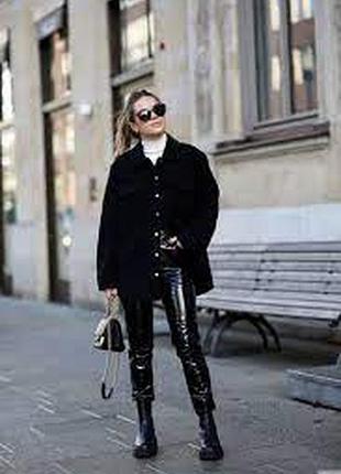 Крутезні стильні напівчоботи кожание ботинки чорние полусапоги на тракторній підошві нові шкіра кожа