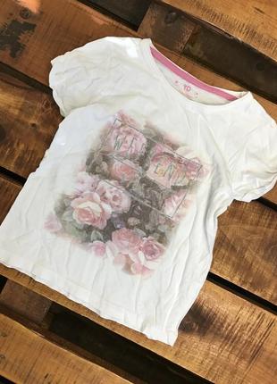 Дитяча бавовняна футболка з принтом young dimensions (янг діменшинс 7-8 років 122-128 см ідеал)