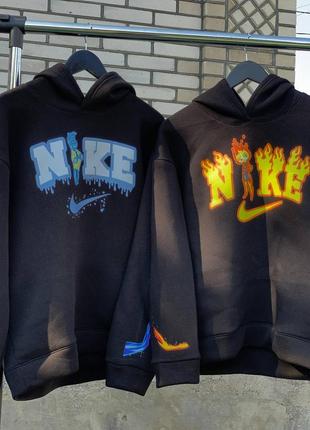 Парные худи "две стихии nike" / принт на худи