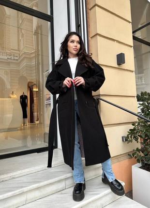 Пальто с поясом8 фото