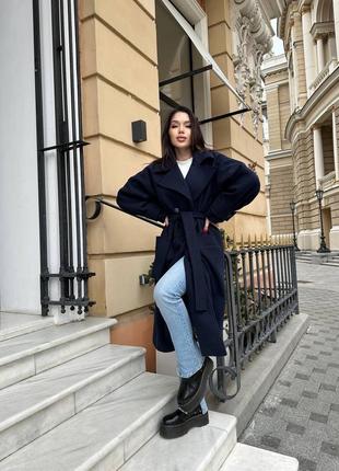 Пальто с поясом7 фото