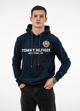 Худі чоловіче tommy hilfiger th-15020 dark blue 3xl