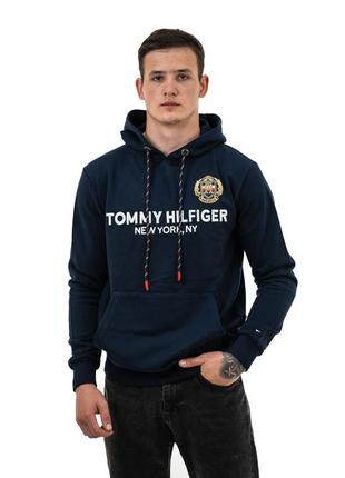 Худи мужское tommy hilfiger th-15020 dark blue 2xl3 фото