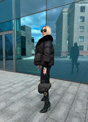 Жіноча папка куртка пуховик з песцем, хутром, женская парка пуховик куртка с мехом