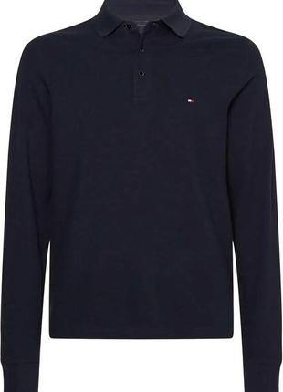 Поло мужское с длинным рукавом interlock tommy hilfiger th-07-14013 nv 3xl