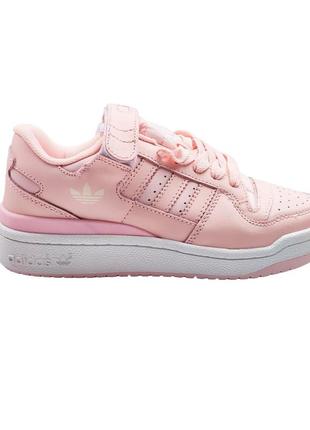 Женские кроссовки adidas forum low розовые8 фото