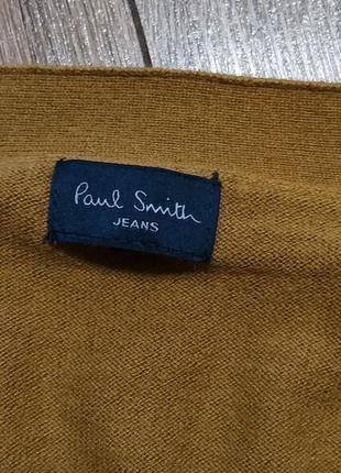 Paul smith jeans шерсть с хлопком стильный джемпер бежево горчичного цвета3 фото
